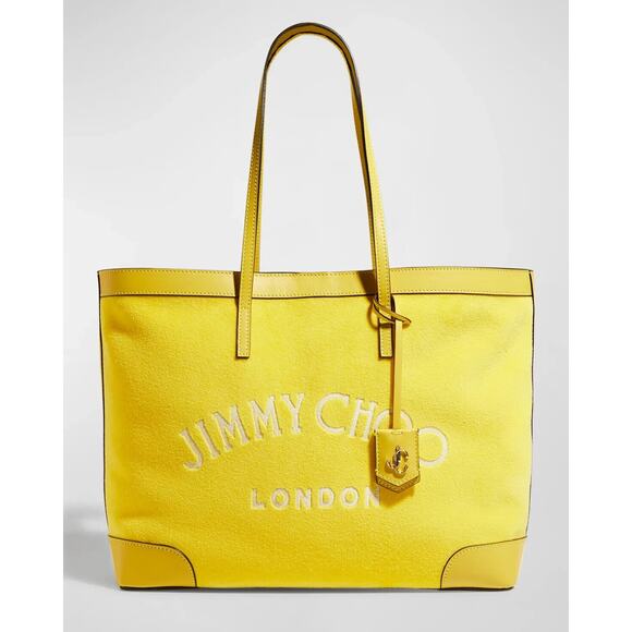 Jimmy Choo Nine2Five Logo Malibu Toweling East-West Tote Bag w/baby pouch $1095 - Picture 4 of 15